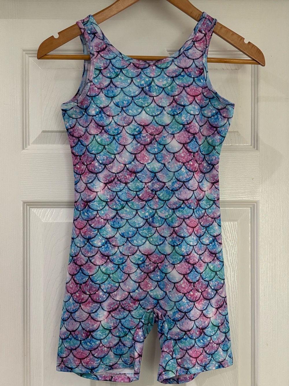 Mermaid Scale Gymnastics Unitard Girls Size 150 (10/12)